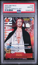 One Piece SHANKS OP01-120 SEC Secret Rare PSA 10 ENGLISH Alternate Art